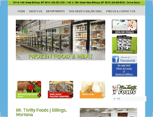 Tablet Screenshot of mrthriftyfoods.com